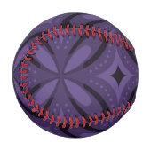 Dunkelviolett gefärbtes Retro-Muster Baseball (Vorderseite Links)