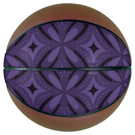 Dunkelviolett gefärbtes Retro-Muster Basketball (Vorderseite)