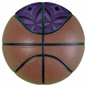 Dunkelviolett gefärbtes Retro-Muster Basketball (Rechts)