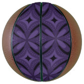 Dunkelviolett gefärbtes Retro-Muster Basketball (Vertikal)