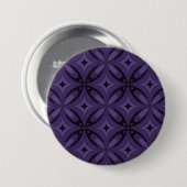 Dunkelviolett gefärbtes Retro-Muster Button (Vorne & Hinten)