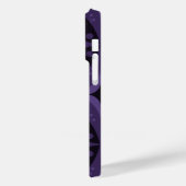 Dunkelviolett gefärbtes Retro-Muster Case-Mate iPhone Hülle (Rückseite / Links)