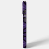 Dunkelviolett gefärbtes Retro-Muster Case-Mate iPhone Hülle (Rückseite / Links)