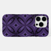 Dunkelviolett gefärbtes Retro-Muster Case-Mate iPhone Hülle (Rückseite (Horizontal))