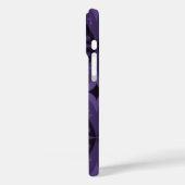 Dunkelviolett gefärbtes Retro-Muster Case-Mate iPhone Hülle (Rückseite / Links)
