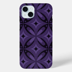 Dunkelviolett gefärbtes Retro-Muster Case-Mate iPhone Hülle