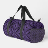 Dunkelviolett gefärbtes Retro-Muster Duffle Bag (Rechte Ecke)