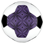 Dunkelviolett gefärbtes Retro-Muster Fußball (Gedreht)