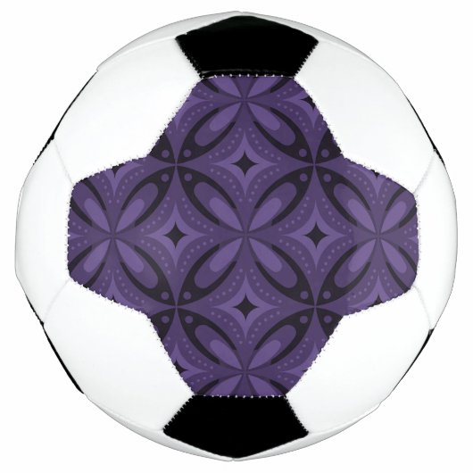 Dunkelviolett gefärbtes Retro-Muster Fußball (Vorderseite)