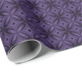 Dunkelviolett gefärbtes Retro-Muster Geschenkpapier (Rolleneckpunkt)