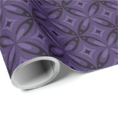 Dunkelviolett gefärbtes Retro-Muster Geschenkpapier (Rolleneckpunkt)