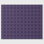 Dunkelviolett gefärbtes Retro-Muster Geschenkpapier (Flach)