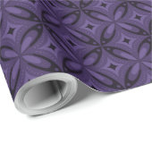 Dunkelviolett gefärbtes Retro-Muster Geschenkpapier (Rolleneckpunkt)
