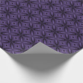 Dunkelviolett gefärbtes Retro-Muster Geschenkpapier (Ecke)