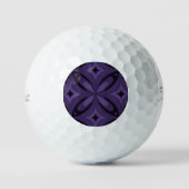 Dunkelviolett gefärbtes Retro-Muster Golfball (Vorderseite)