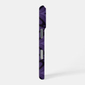 Dunkelviolett gefärbtes Retro-Muster iPhone Hülle (Rechte Seite)
