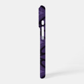 Dunkelviolett gefärbtes Retro-Muster iPhone Hülle (Linke Seite)
