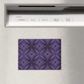 Dunkelviolett gefärbtes Retro-Muster Magnet (In Situ (Geschirrspüler))