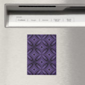 Dunkelviolett gefärbtes Retro-Muster Magnet (In Situ (Geschirrspüler))