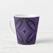 Dunkelviolett gefärbtes Retro-Muster Milchtasse (Linke Ecke)
