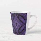Dunkelviolett gefärbtes Retro-Muster Milchtasse (Rechts)