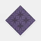 Dunkelviolett gefärbtes Retro-Muster Serviette (Ecke)
