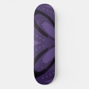 Dunkelviolett gefärbtes Retro-Muster Skateboard