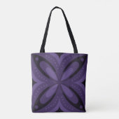 Dunkelviolett gefärbtes Retro-Muster Tasche (Rückseite)