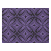 Dunkelviolett gefärbtes Retro-Muster Tischdecke (Vorderseite (Horizontal))