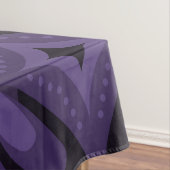 Dunkelviolett gefärbtes Retro-Muster Tischdecke (Beispiel)