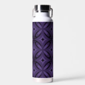 Dunkelviolett gefärbtes Retro-Muster Trinkflasche (Vorne)
