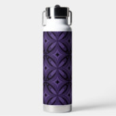 Dunkelviolett gefärbtes Retro-Muster Trinkflasche (Vorderseite)