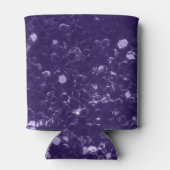 Dunkelviolett, lila Glitzer Glitzern Monogram Dosenkühler (Rückseite)