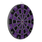 Dunkelviolett und Schwarz Dartscheibe (Vorderseite Links)