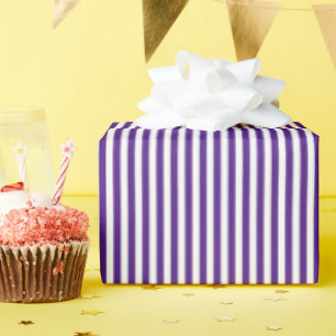 Dunkelviolett und weiße Streifen Geschenkpapier