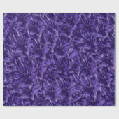 Dunkelviolette Blumen auf Blume Geschenkpapier (Flach)
