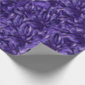 Dunkelviolette Blumen auf Blume Geschenkpapier (Ecke)