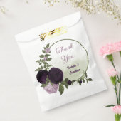 dunkelviolette Blumen Grüne Hochzeit Geschenktütchen (Versiegelt)