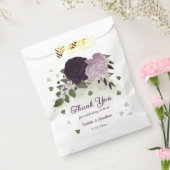 dunkelviolette Blumen Grüne Hochzeit Geschenktütchen (Versiegelt)