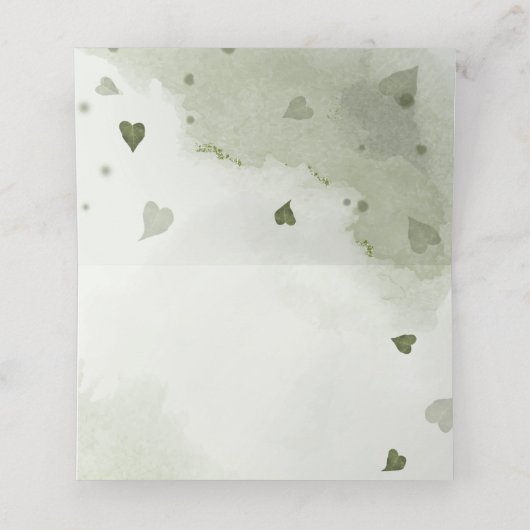 dunkelviolette und helle Blumen Platzkarte (Innenseite Aufgefaltet)