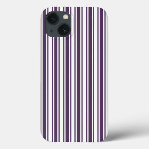 Dunkelviolette und weiße Candy-Streifen Case-Mate iPhone Hülle