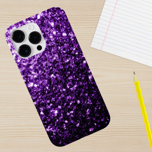 Dunkelvioletter falscher glänzender Glitter Funkel Case-Mate iPhone Hülle