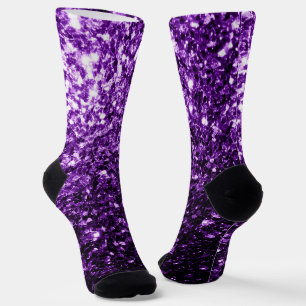 Dunkelvioletter falscher glänzender Glitter Funken Socken