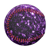 Dunkelvioletter falscher Glitter funkelt Bling Baseball (Vorderseite Links)
