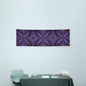 Dunkelviolettes Retro-Muster Banner (Messeveranstaltung)