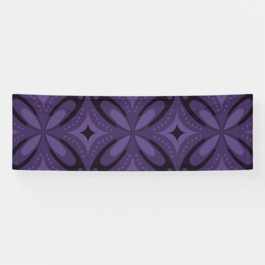 Dunkelviolettes Retro-Muster Banner (Horizontal)