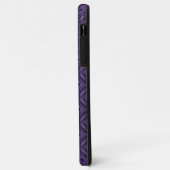 Dunkelviolettes Retro-Muster Case-Mate iPhone Hülle (Hinten/Links)