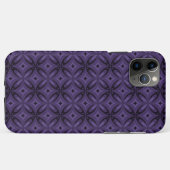 Dunkelviolettes Retro-Muster Case-Mate iPhone Hülle (Rückseite (Horizontal))