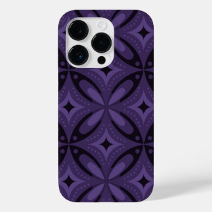 Dunkelviolettes Retro-Muster Case-Mate iPhone 14 Pro Hülle