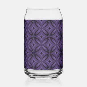Dunkelviolettes Retro-Muster Dosenglas